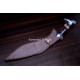 Hand-Forged Battle Kukri Knife, Blackened Blade