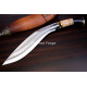 Hand-Forged Bhojpure Kukri Knife, Bone and Horn Handle