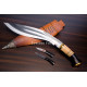 Hand-Forged Bhojpure Kukri Knife, Bone and Horn Handle