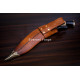 Hand-Forged Bhojpure Kukri Knife, Bone and Horn Handle