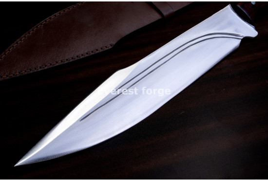 Hand-Forged Camp Knife, Spear Point