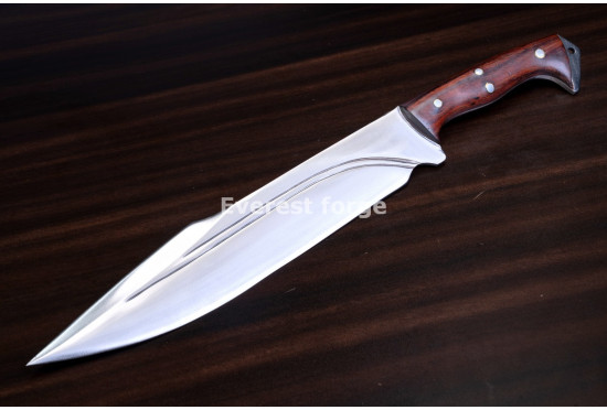Hand-Forged Camp Knife, Spear Point