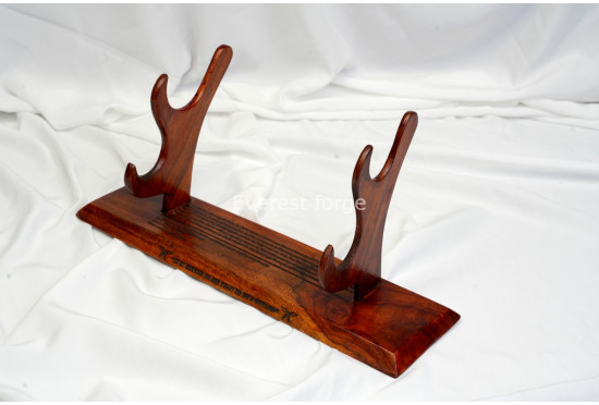 Engraved Wooden Blade Display Stand 