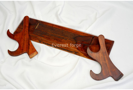 Engraved Wooden Blade Display Stand 
