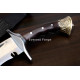 Hand-Forged Kukri, Carved Brass Pommel