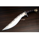 Hand-Forged Kukri, Carved Brass Pommel