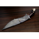 Hand-Forged Kukri, Carved Brass Pommel