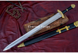 Hand-Forged 9th-Century Viking Sword – Full-Tang Norse Blade with Decorated Guard & Pommel