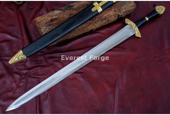 Hand-Forged 9th-Century Viking Sword – Full-Tang Norse Blade with Decorated Guard & Pommel