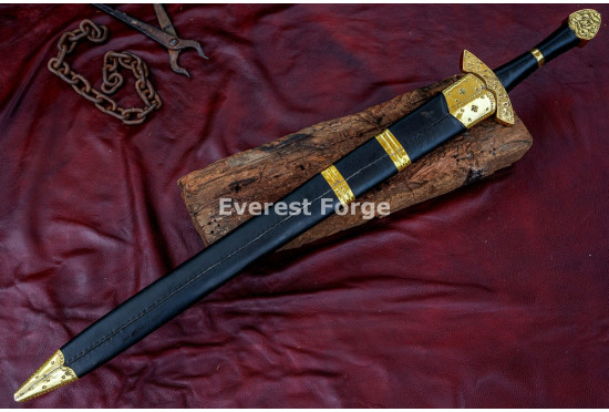 Hand-Forged 9th-Century Viking Sword – Full-Tang Norse Blade with Decorated Guard & Pommel