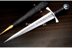 Hand-Forged Quillon Dagger, Wheel Pommel