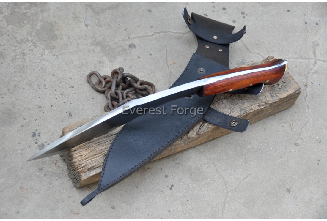 Ironback heavy duty kukri with thick spine for power and durability - Everest Forge