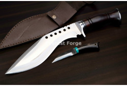 Hand-Forged Kukri with Karda, Spurred Bolster