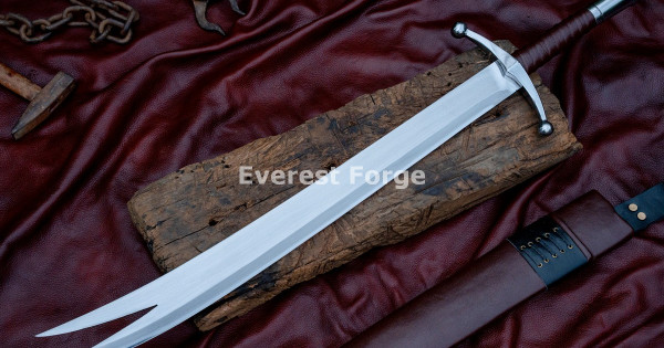 Hand-Forged Zulfiqar Sword – Forked-Tip 5160 Blade | Everest Forge
