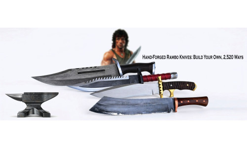 Hand-Forged Rambo Knives, Built Your Way: 4 Blades, 2,520 Combinations