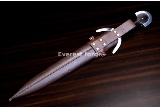 Hand-Forged Cinquedea Short Sword
