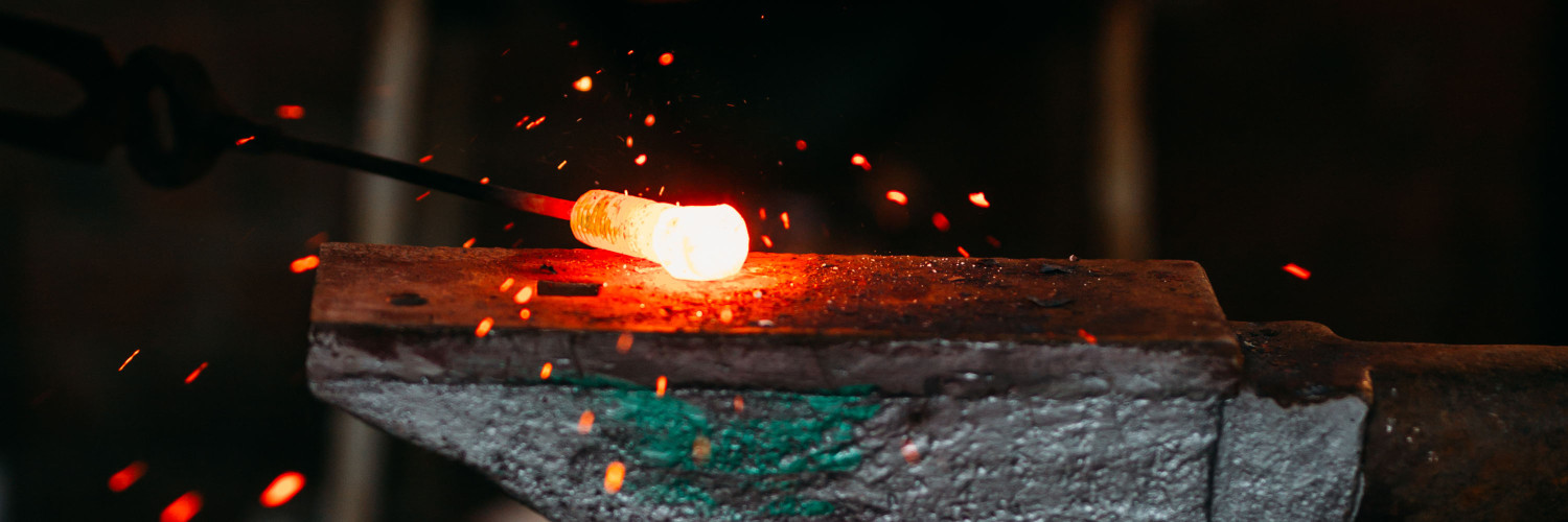 Traditional blacksmith forge workshop – Handmade blades and swords crafted with fire and skill at Everest Forge