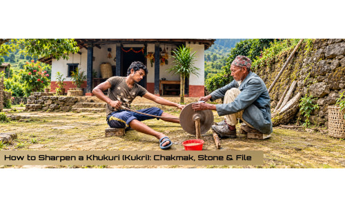 How to Sharpen a Khukuri (Kukri): Chakmak, Sandpaper, Stone and File