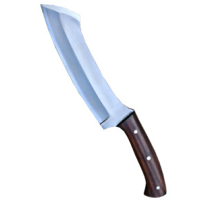 hand-forged knives with carbon steel blades and ergonomic handles, designed for hunting, kitchen, and utility use