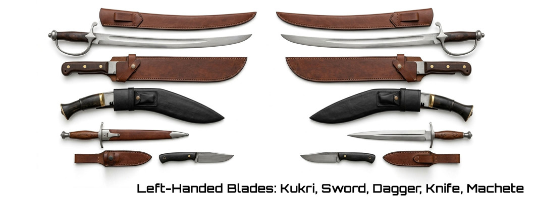 Left-Handed Blades: How Kukris, Swords, Daggers, Knives and Machetes Are Made for Left-Handers