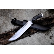 11 inches Blade Hammering Bowie-Horn Handle