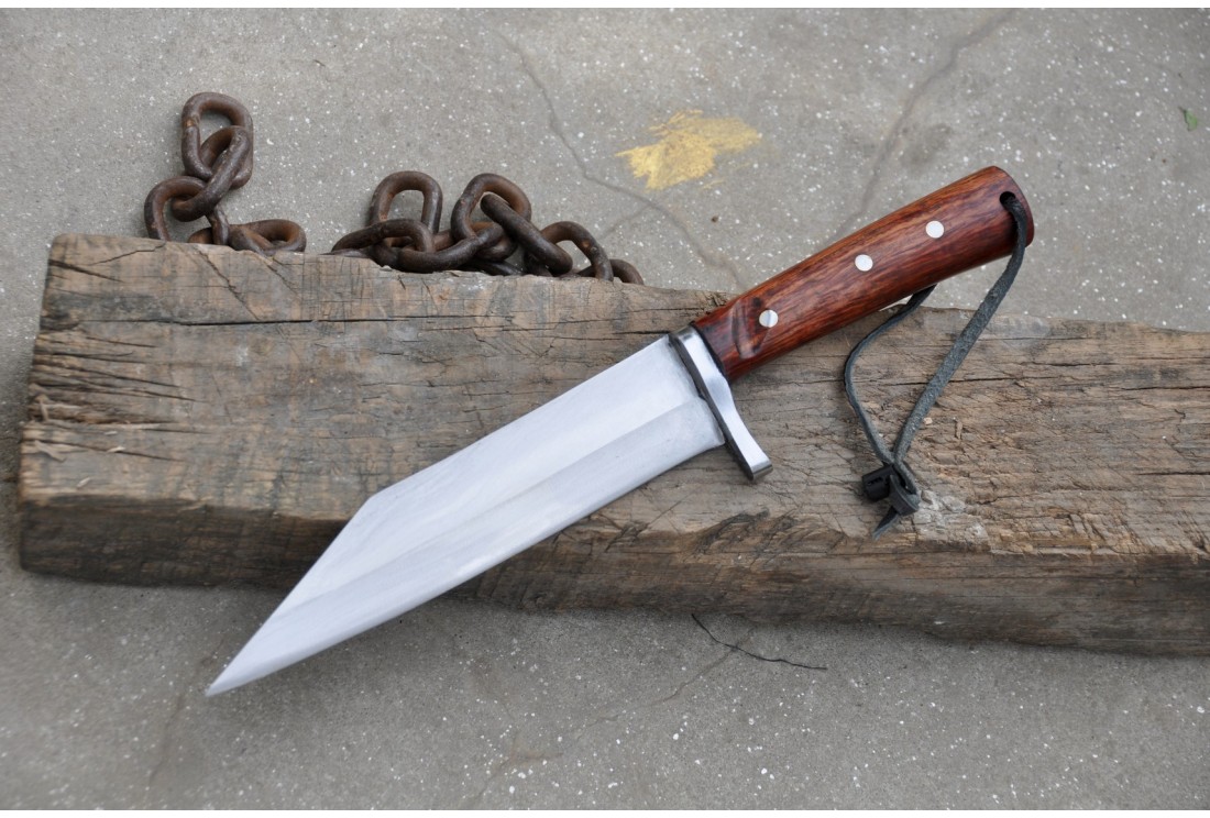 Satin Finish Hunter’s Seax – Hand-Forged Bushcraft Knife by Everest Forge