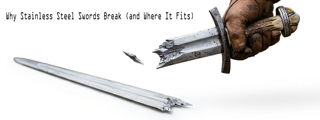 Why Stainless Steel Swords Break — and Where Stainless Is Actually Right