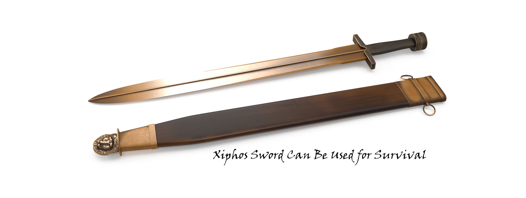 Xiphos survival sword hand-forged by Everest Forge