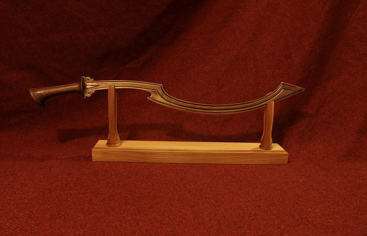 Hand-forged Egyptian Khopesh sword with curved sickle blade — Everest Forge