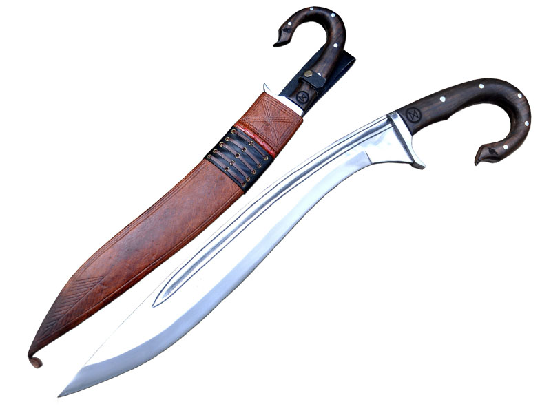 Ancient Greek Kopis sword – forward curved single edged blade designed for powerful chopping strikes