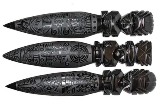 Aztec Obsidian Ritual Dagger