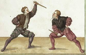 Art showing the use of a hand-forged dagger