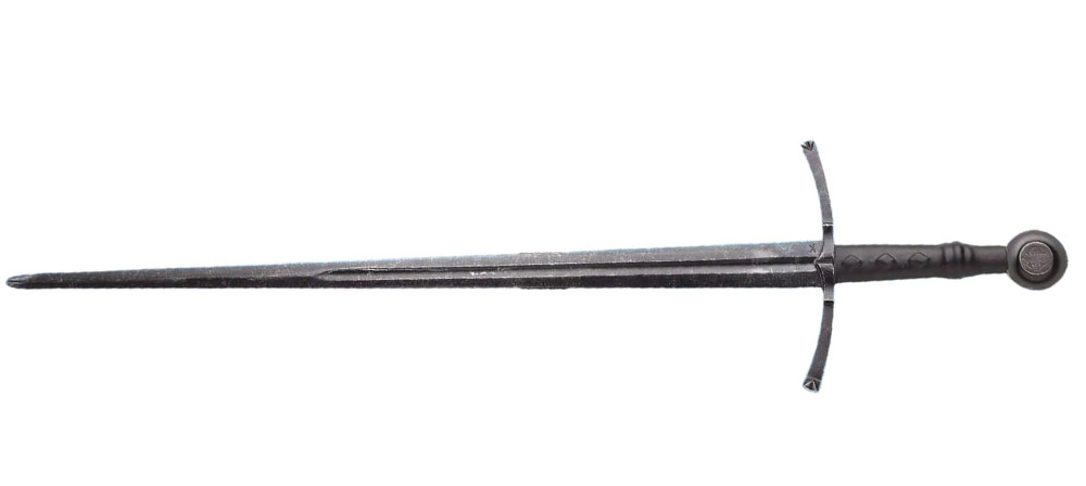 English longsword medieval two handed sword extended grip historical weapon