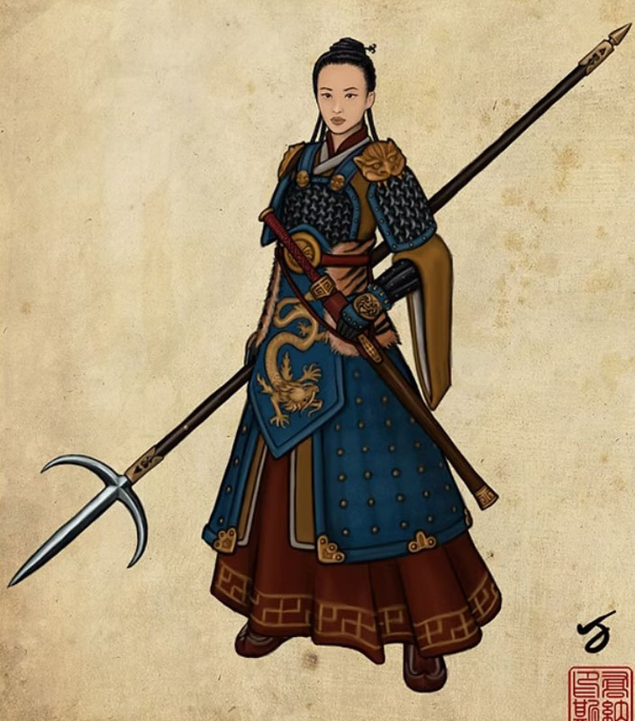 Fu Hao the Shang dynasty general with sword and spear - hand-forged Bronze Age blades by Everest Forge