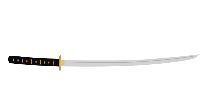 Traditional Japanese Katana Sword with Slight Curved Blade