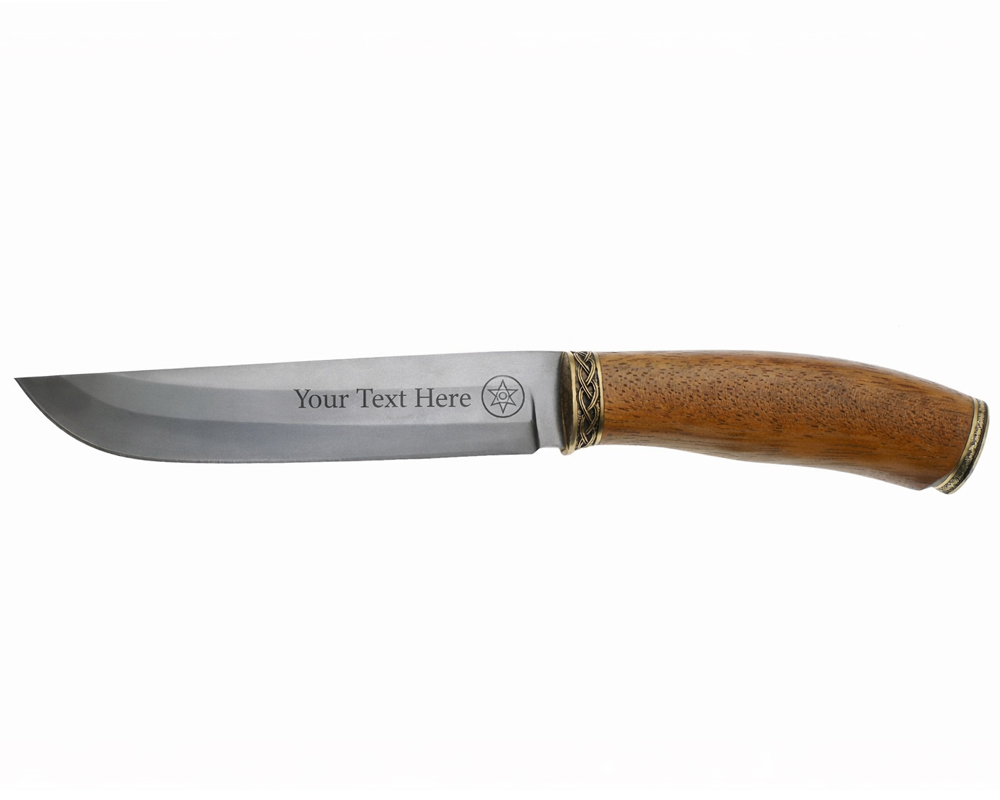 Personalized hand forged hunting knife with custom engraving Everest Forge