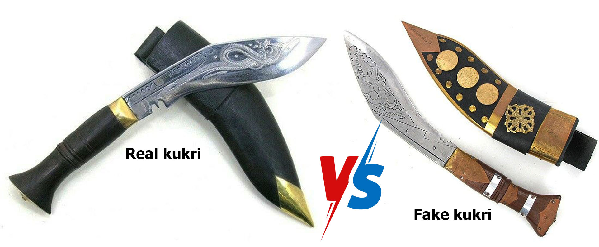 Real kukri comparison with fake kukri