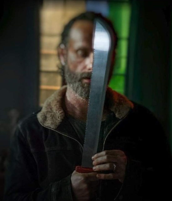 Rick Grimes red-handle machete from The Walking Dead