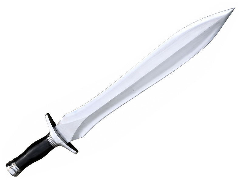 Short Greek Xiphos sword – compact leaf shaped double edged blade for close combat