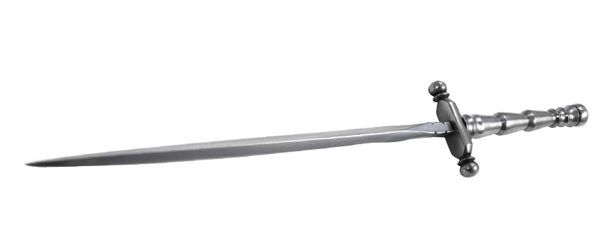 Italian stiletto dagger with slender blade designed for precise thrusting
