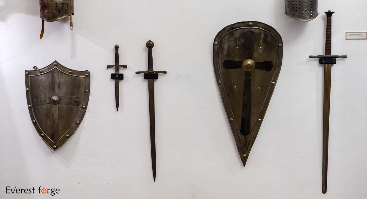 Swords display on wall by Everest Forge