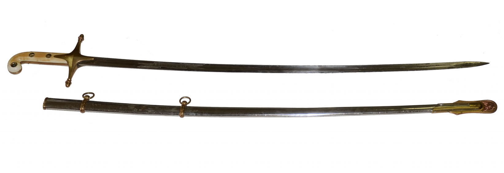 Mameluke Officer’s Sword ceremonial curved sword inspired by Middle Eastern design used by US Marine officers
