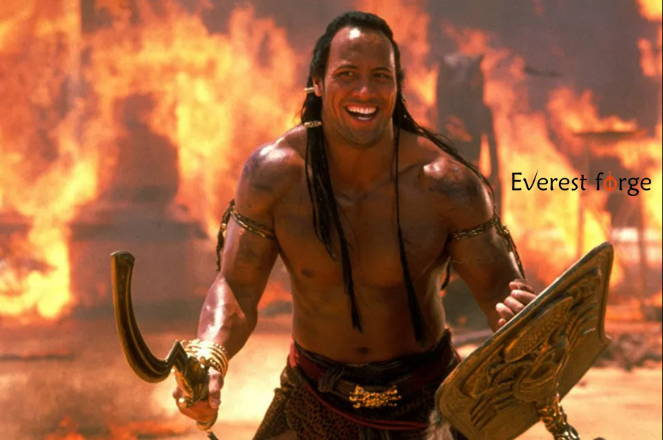 Dwayne ‘The Rock’ Johnson with a khopesh sword from The Mummy