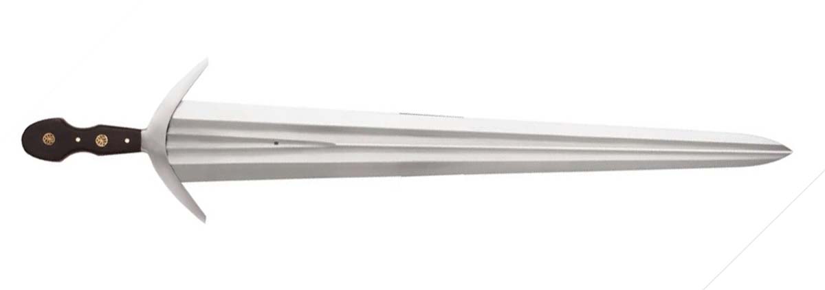 Triple fuller sword blade with multiple grooves for advanced balance and design