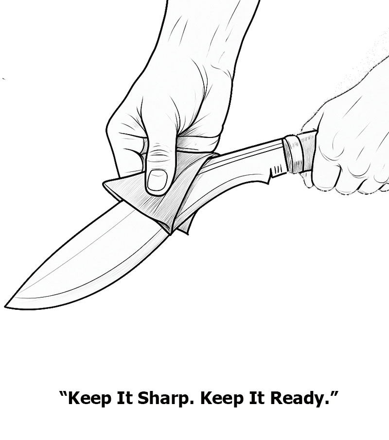 Caring for a kukri knife