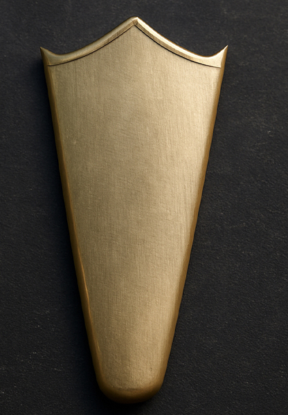 Plain chappe — clean, simple leather guard at the base of the blade