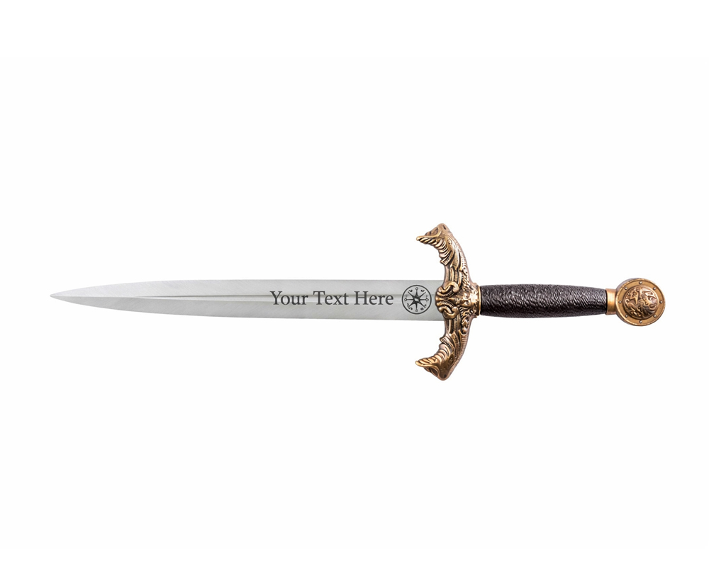 Personalized hand forged dagger with custom engraving Everest Forge