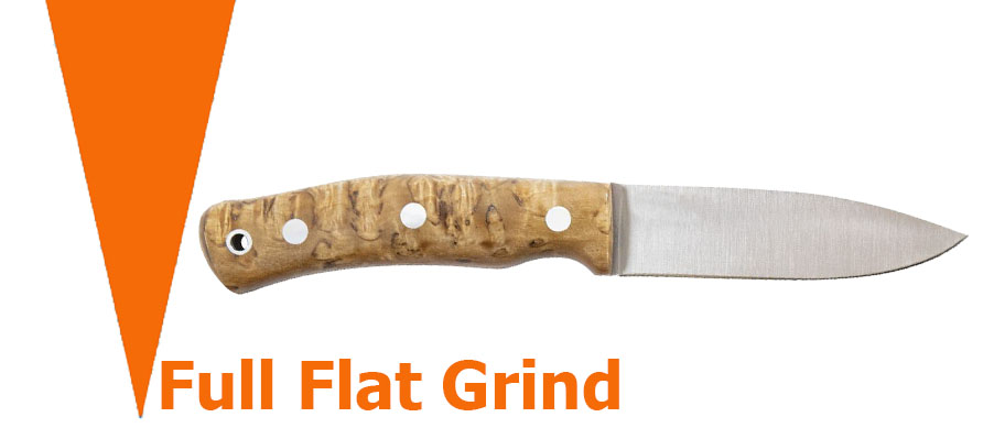 Full flat grind knife edge design with straight bevel from spine to cutting edge for smooth slicing performance