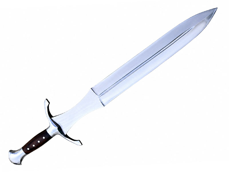 Hand forged combat Roman gladius sword – short double edged blade designed for close range fighting