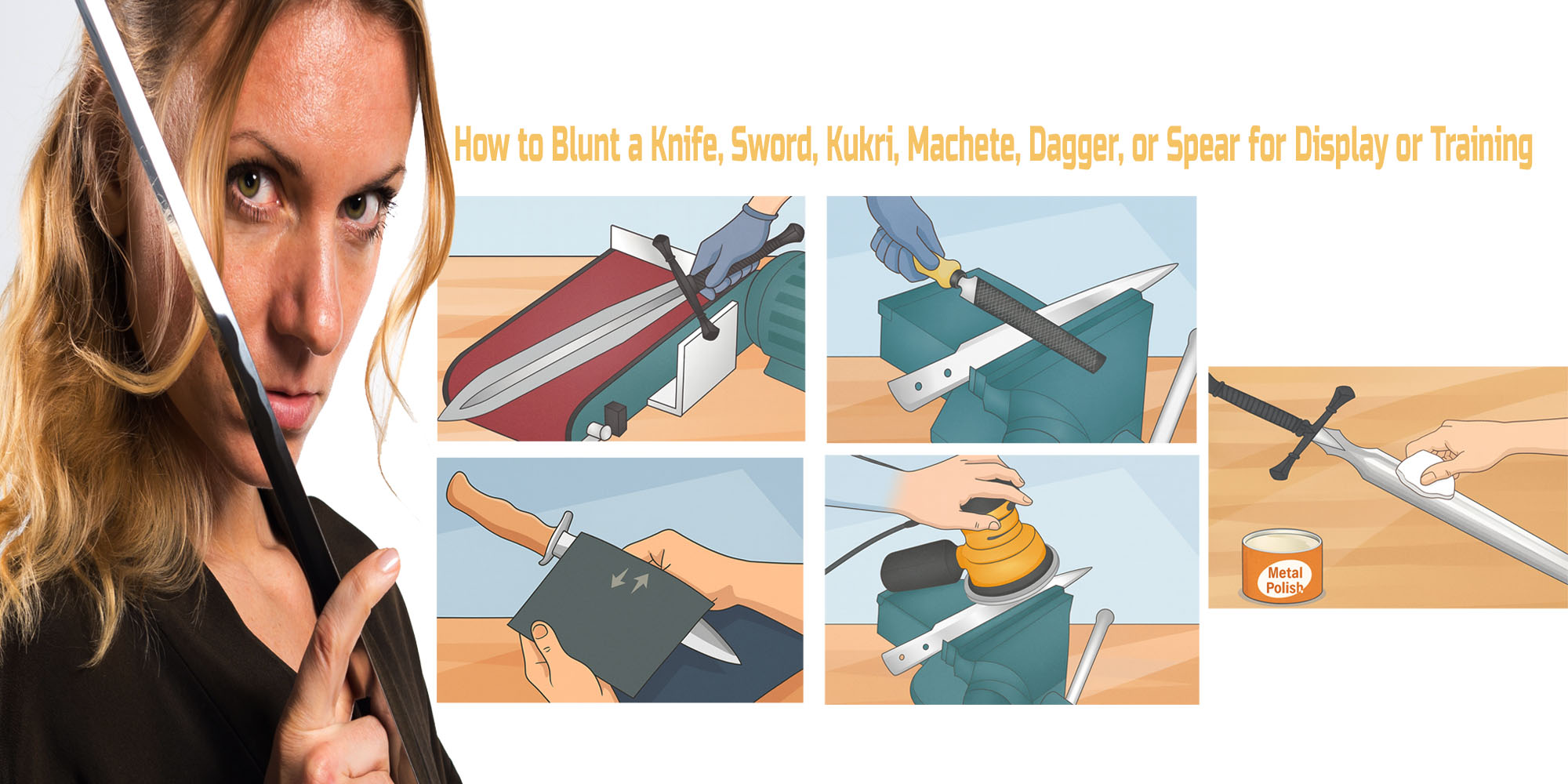 How to blunt a sword, kukri, knife or dagger